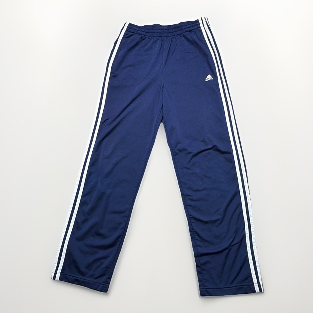 Vintage Y2K Adidas Jogger Pants Blue White 3 Stripes Youth‎ XL 2003